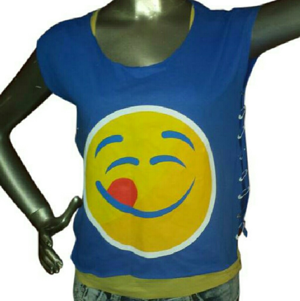 Revamped Pepsi Emoji Safety Pin Shirt - Large